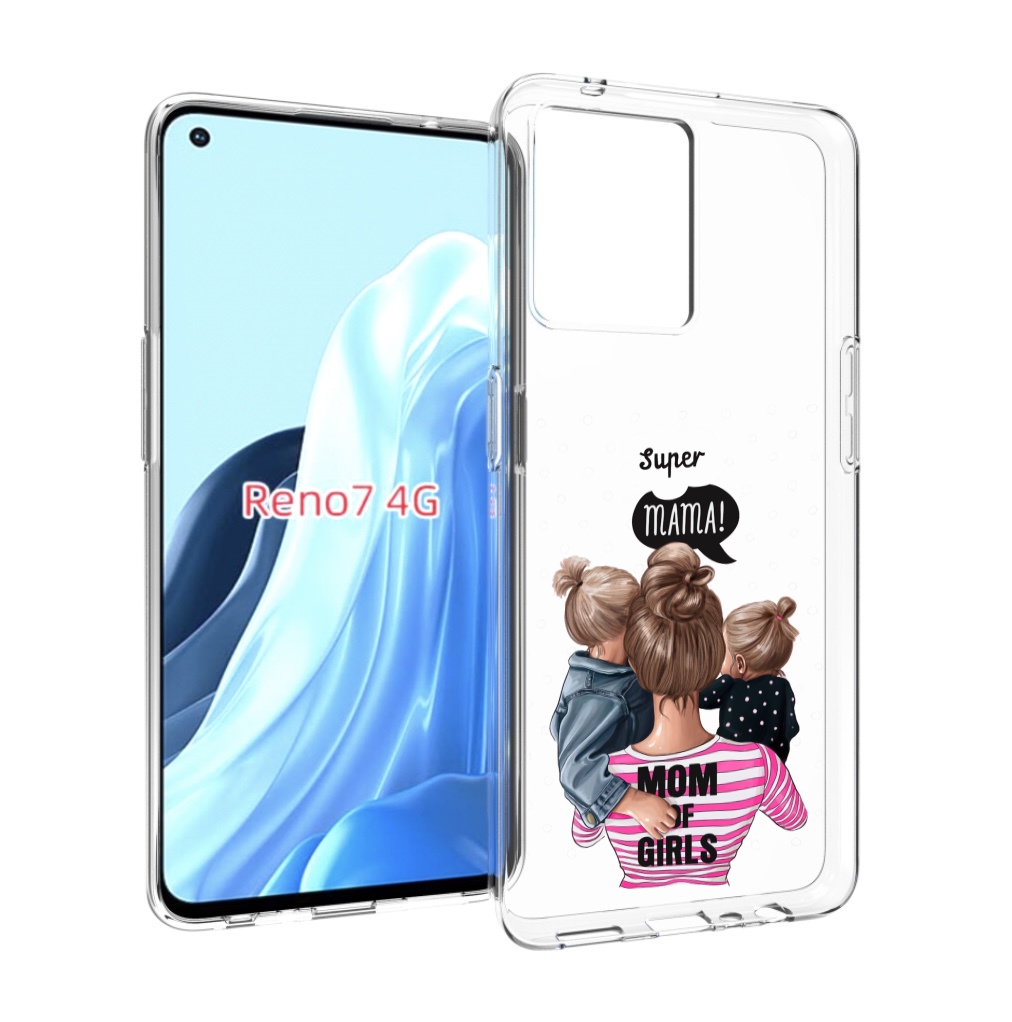 

Чехол MyPads Мама-девочек женский для OPPO RENO 7 4G, Прозрачный, Tocco