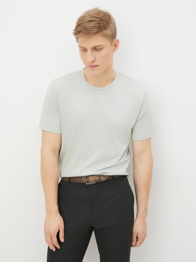 

Футболка мужская Maison David SS53 зеленая L, Зеленый, SS53