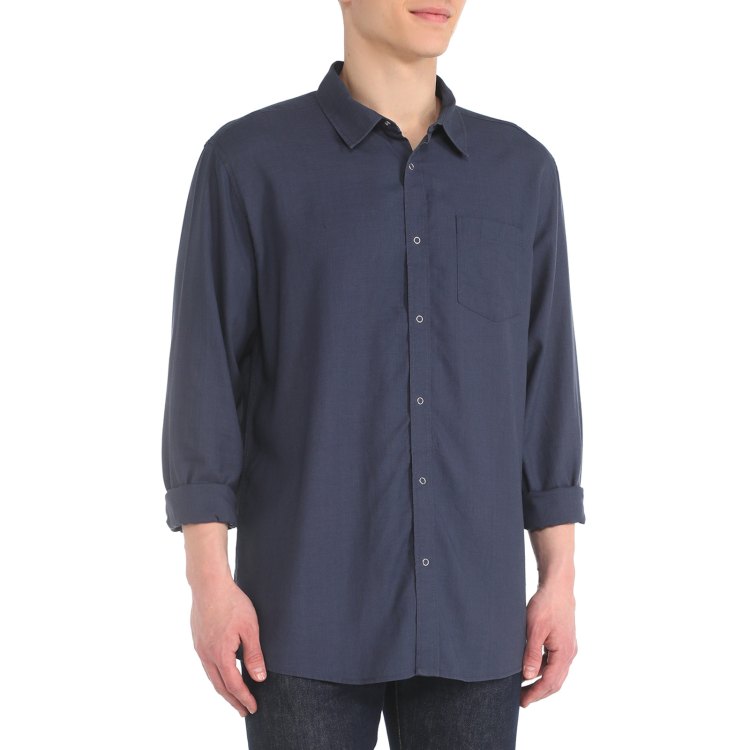 

Рубашка мужская Maison David 2202 синяя 2XL, Синий, 2202