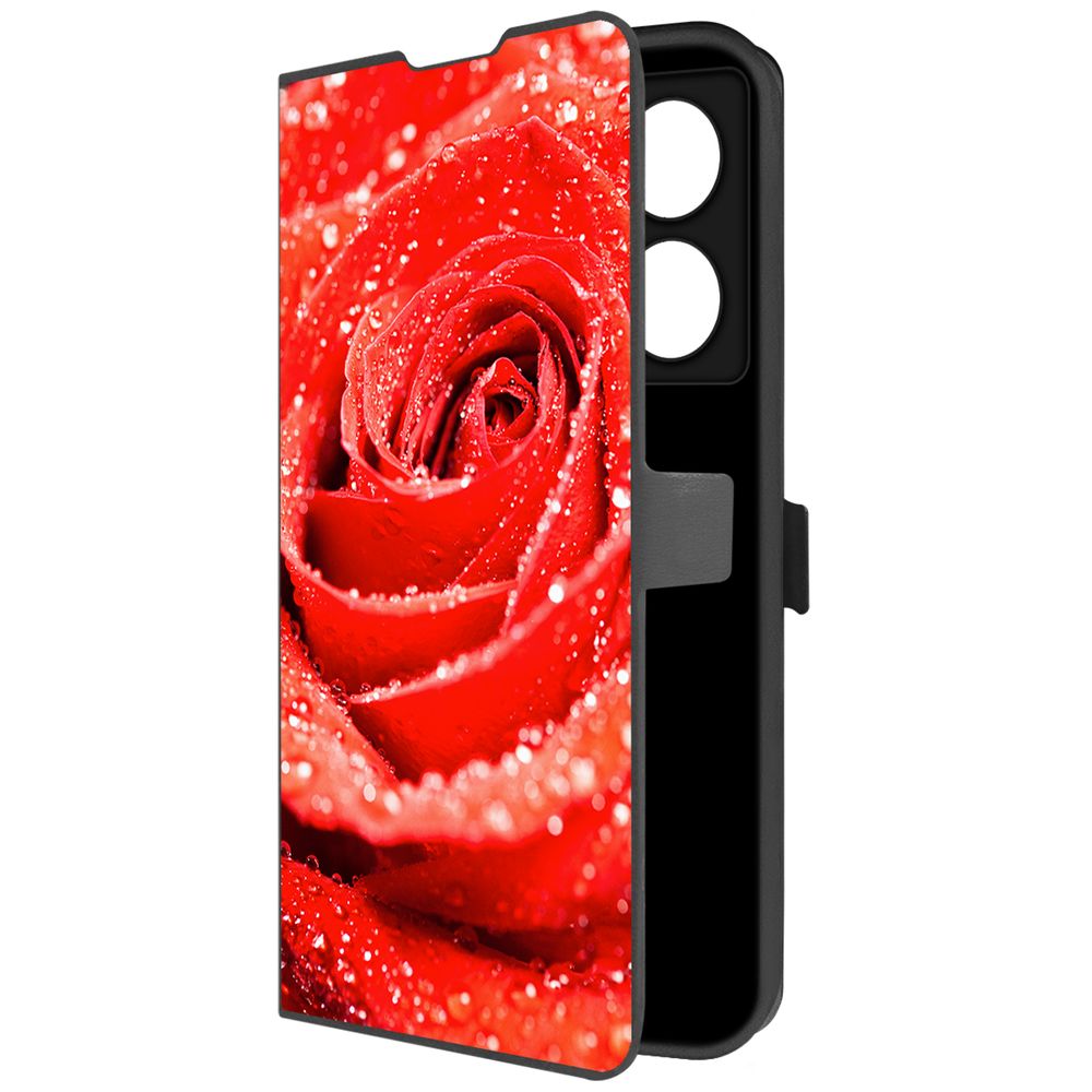 

Чехол-книжка Krutoff Eco Book для INFINIX Note 40 Pro 5G Роза (черный)