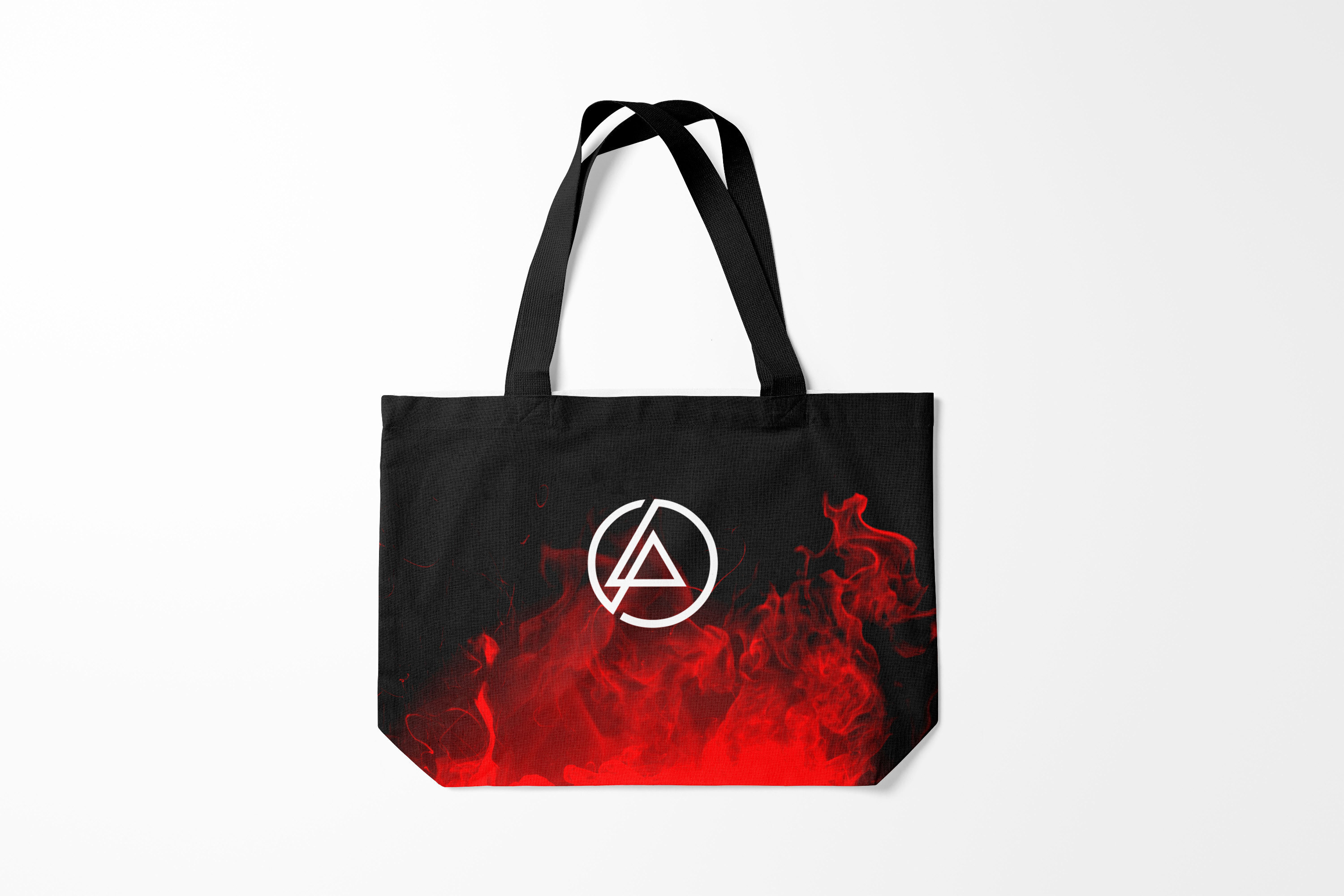 

Сумка шoппер унисекс Burnettie Linkin Park, красный; черный, Linkin Park