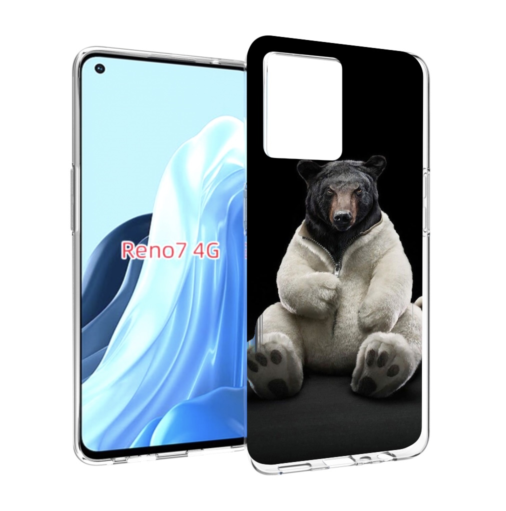 

Чехол MyPads Медведь-бурый-белый для OPPO RENO 7 4G, Прозрачный, Tocco