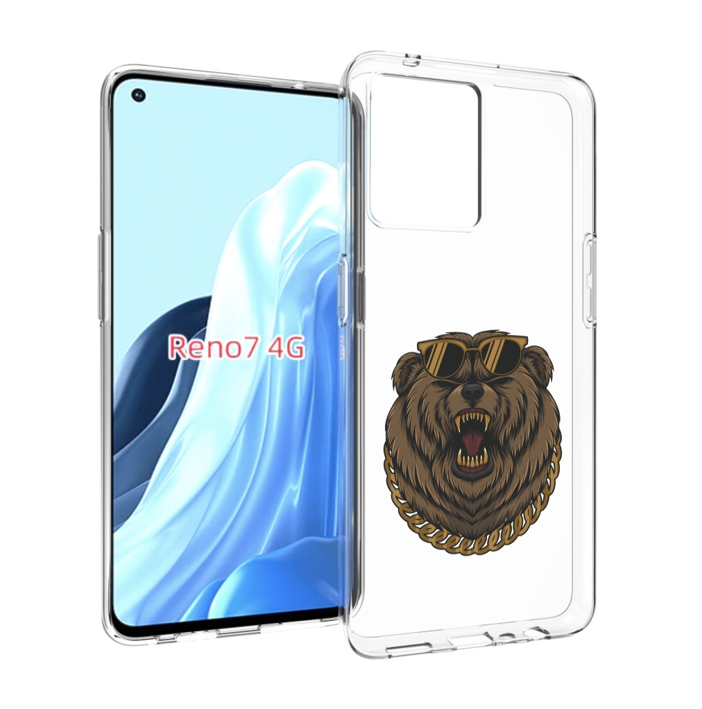 

Чехол MyPads Медведь-в-очках-2 для OPPO RENO 7 4G, Прозрачный, Tocco