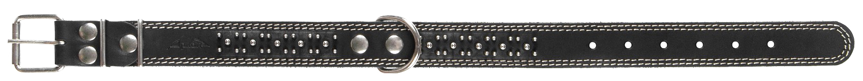 

Ошейник для собак ARKON, украшенный, средний, черный, длина 74 см, ширина 3,5 см
