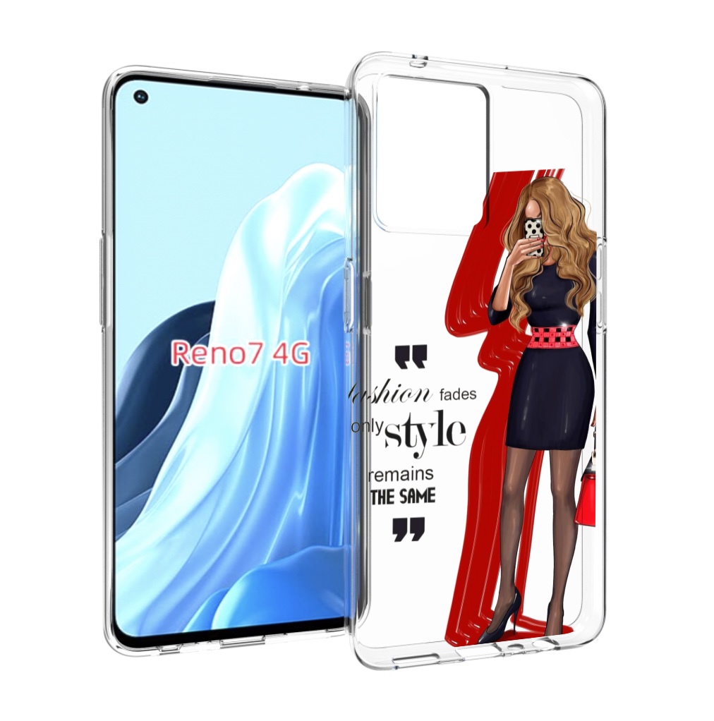

Чехол MyPads Модная-девушка женский для OPPO RENO 7 4G, Прозрачный, Tocco