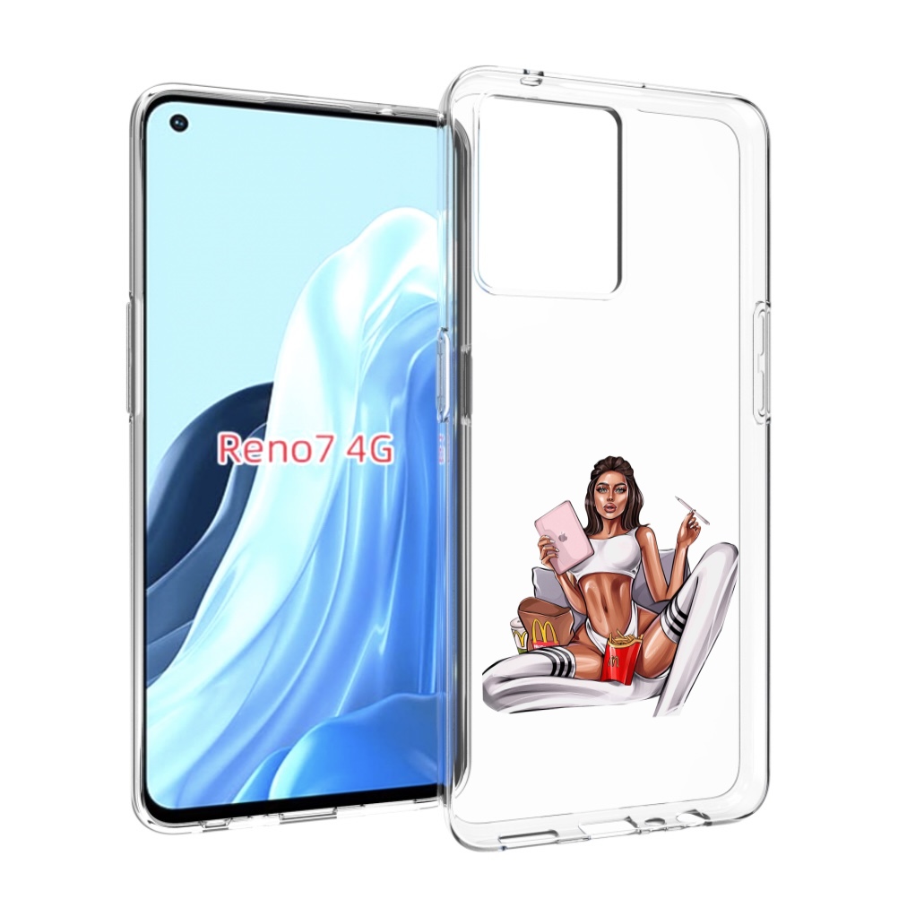 

Чехол MyPads Модная-иллюстрация-девушки женский для OPPO RENO 7 4G, Прозрачный, Tocco