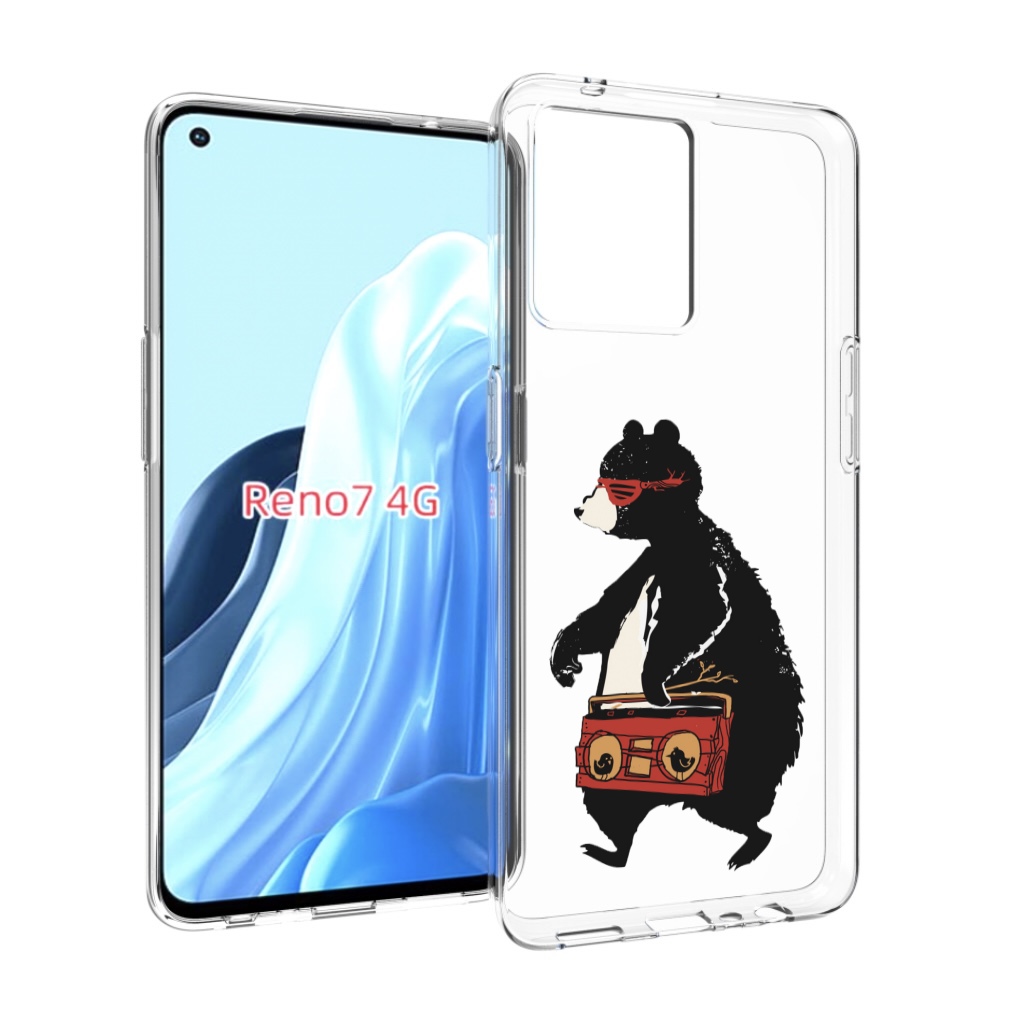 

Чехол MyPads Музыкальный медведь для OPPO RENO 7 4G, Прозрачный, Tocco