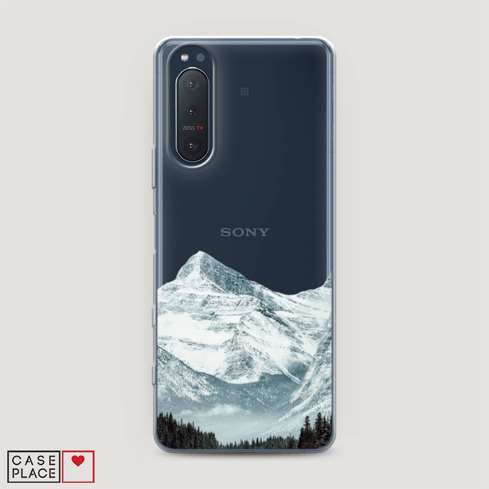 

Чехол на Sony Xperia 5 II "Горы арт 1", Белый;зеленый, 54750-2