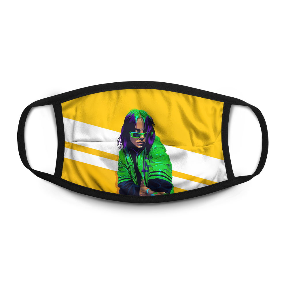 

Многоразовая маска унисекс Burnettie Billie Eilish Green, Разноцветный, Billie Eilish Green