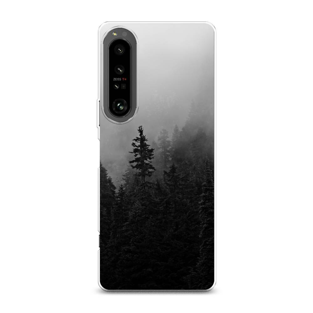 

Чехол на Sony Xperia 1 IV "Туманный лес", Серый;черный, 55150-2