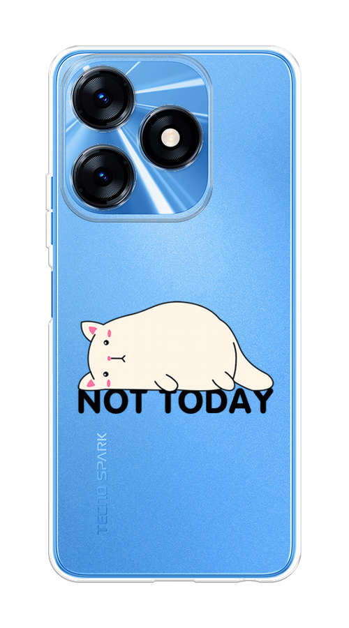 

Чехол на Tecno Spark 10/10C "Cat not today", Белый;розовый;черный, 303550-1