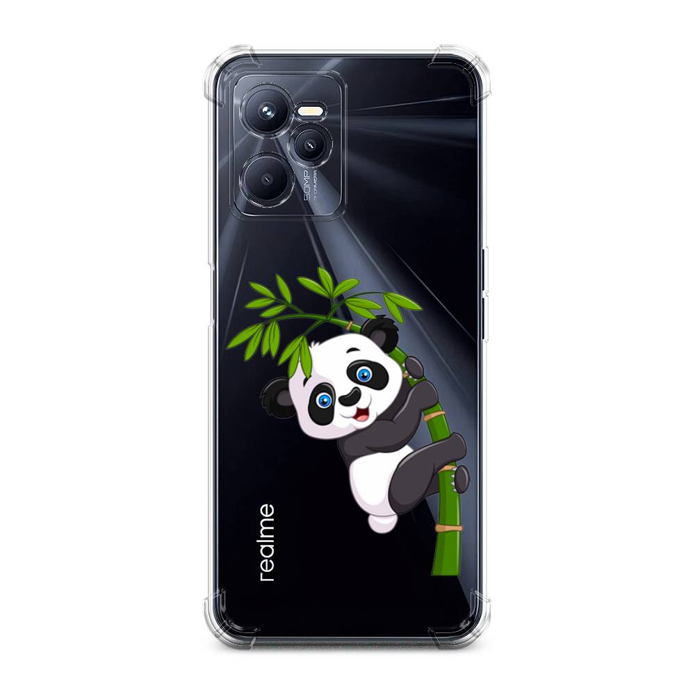 

Чехол Awog на Realme C35 / Реалми C35 "Панда на бамбуке", Белый;черный;зеленый