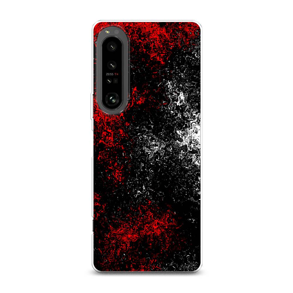 

Чехол на Sony Xperia 1 IV "Монотипия", Красный;черный;белый, 55150-3