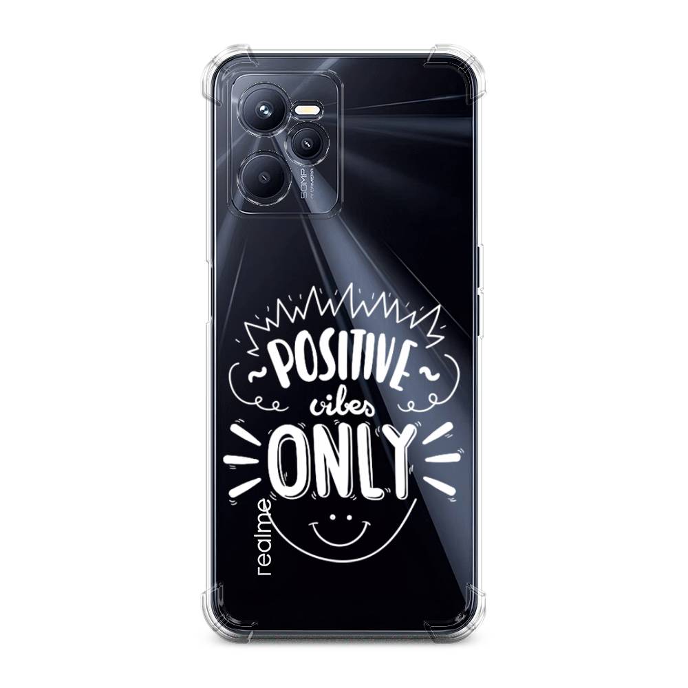 

Чехол Awog на Realme C35 / Реалми C35 "Positive vibes only графика", Белый