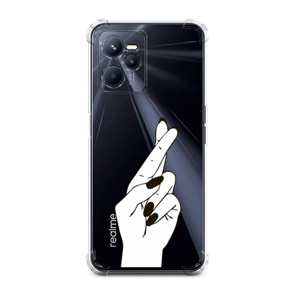 

Чехол Awog на Realme C35 / Реалми C35 "Пальцы графика", Серый