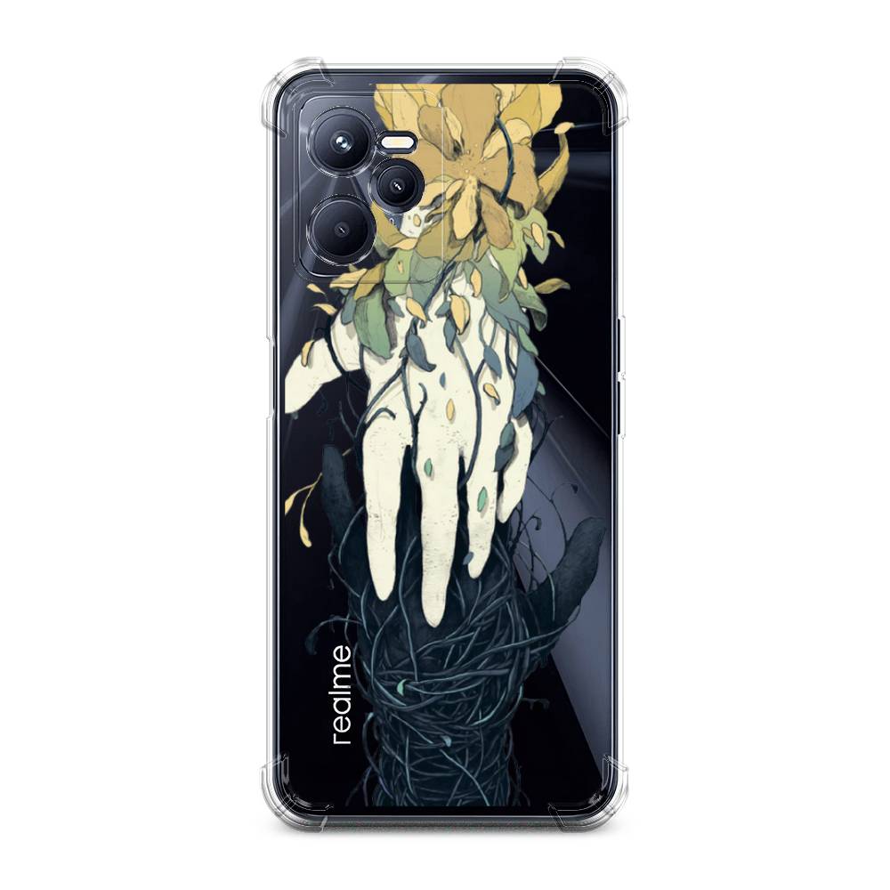 

Чехол Awog на Realme C35 / Реалми C35 "Сплетения рук", Зеленый