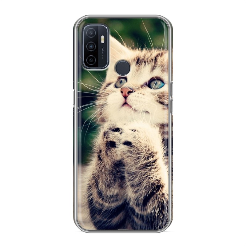 фото Дизайнерский силиконовый чехол для oppo a53 котята 100gadgets