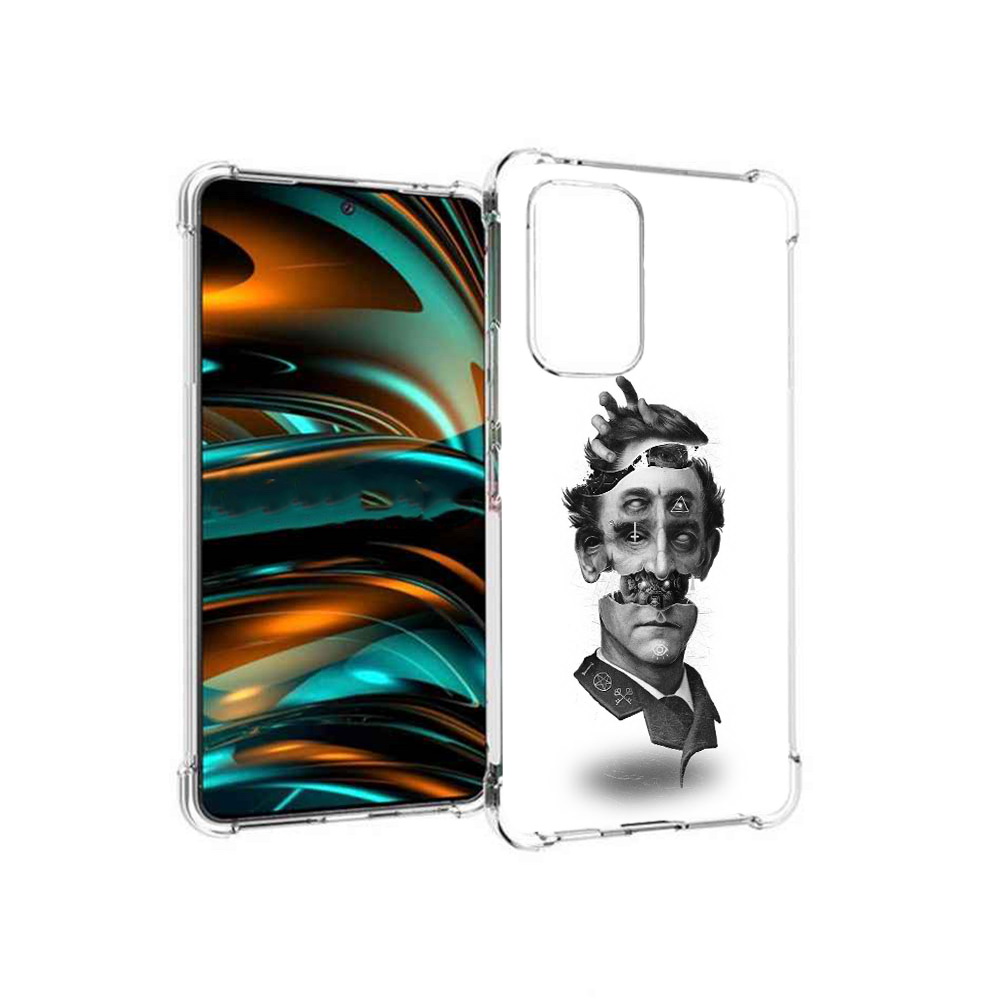 

Чехол MyPads Tocco для Samsung Galaxy A53 5G страшное лицо абстракция (PT226911.521.628), Прозрачный, Tocco