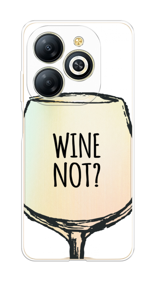 

Чехол на Infinix Smart 8 Plus "Wine not white", Белый, 3105550-1