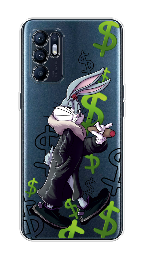 

Чехол на Oppo Reno 6 4G "Rich Bugs Bunny", Зеленый;черный;голубой, 257850-6
