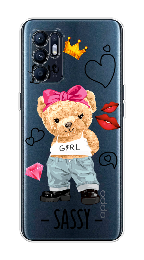 

Чехол на Oppo Reno 6 4G "Sugar Mommy", Голубой;белый;розовый, 257850-6
