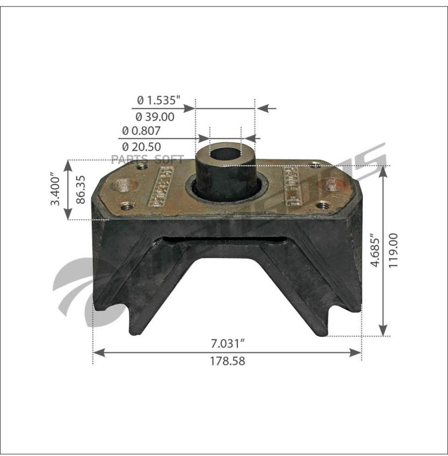 580020_Подушка двигателя Inter 9200 задняя верхняя