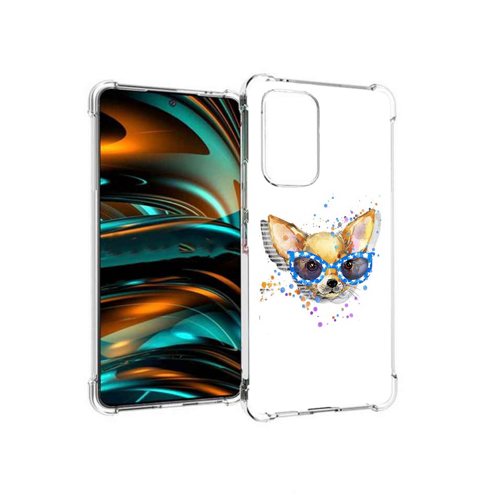 

Чехол MyPads Tocco для Samsung Galaxy A53 5G чихуа-хуа в очках (PT226911.521.691), Прозрачный, Tocco