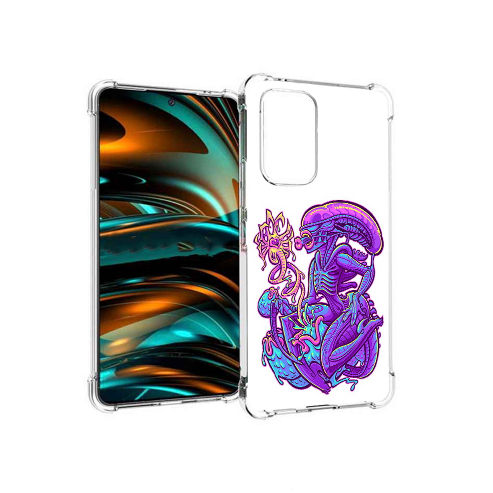 

Чехол MyPads Tocco для Samsung Galaxy A53 5G чужой фиолетовый цвет (PT226911.521.693), Прозрачный, Tocco