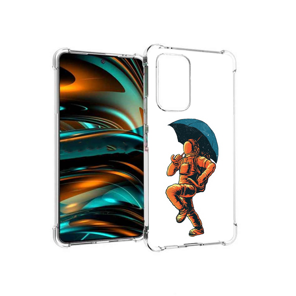

Чехол MyPads Tocco для Samsung Galaxy A53 5G шагающий космонавт с зонтом, Прозрачный, Tocco