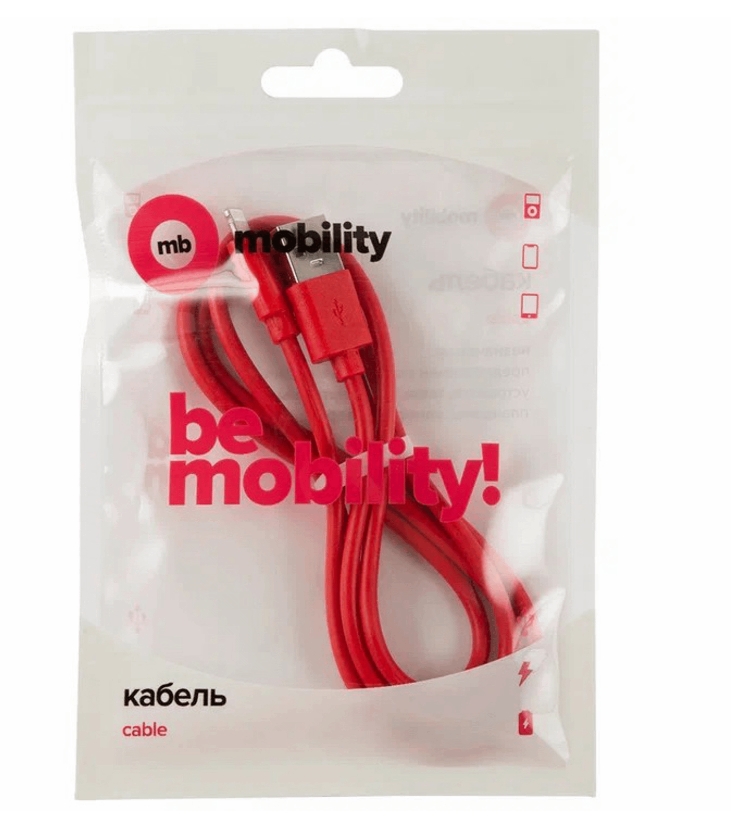 Кабель MB mObility USB - Lightning 3А Red