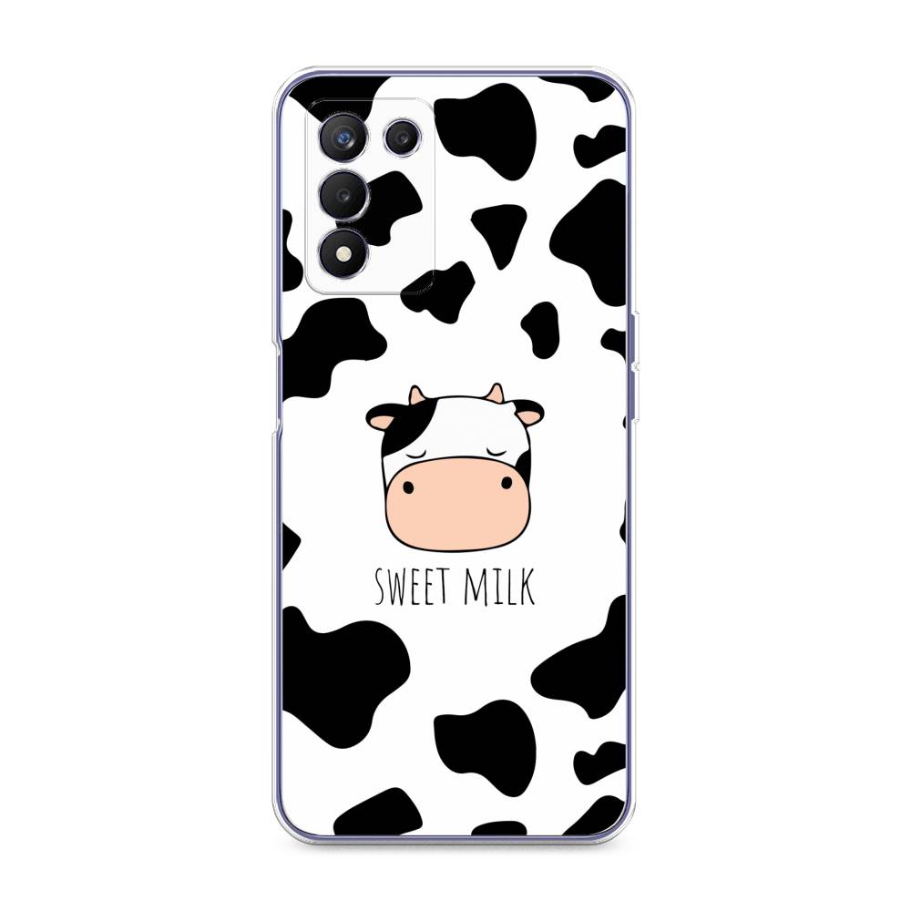 

Чехол на Realme Q3s "Sweet milk", Розовый;белый;черный, 257950-1