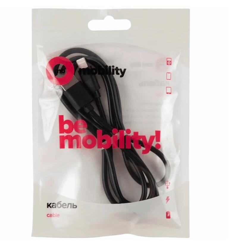 Кабель MB mObility USB - Lightning 3А Black