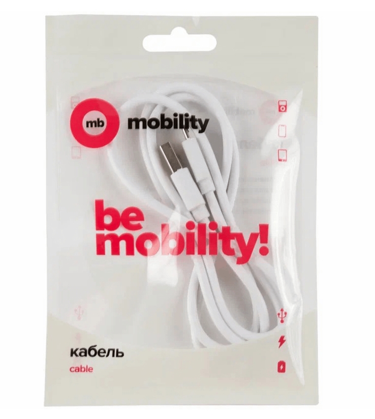 Кабель MB mObility USB - micro USB 3А White