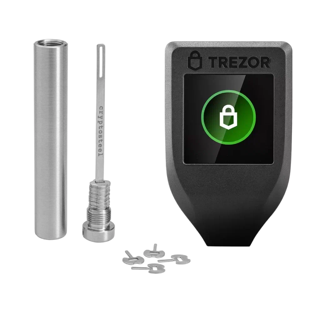 

Аппаратный криптокошелек Trezor Model T + Cryptosteel Capsule, Model T + Cryptosteel Capsule