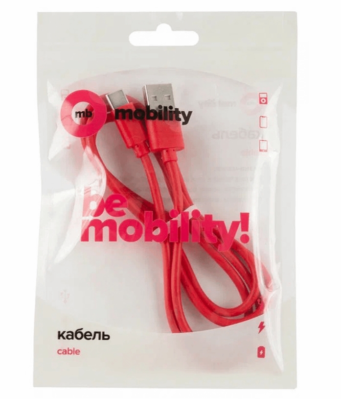 фото Кабель mb mobility usb - type-c 3а red