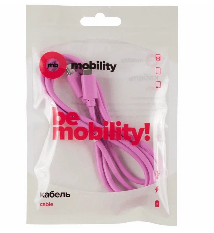 Кабель mObility Type-C - Lightning 3А Purple