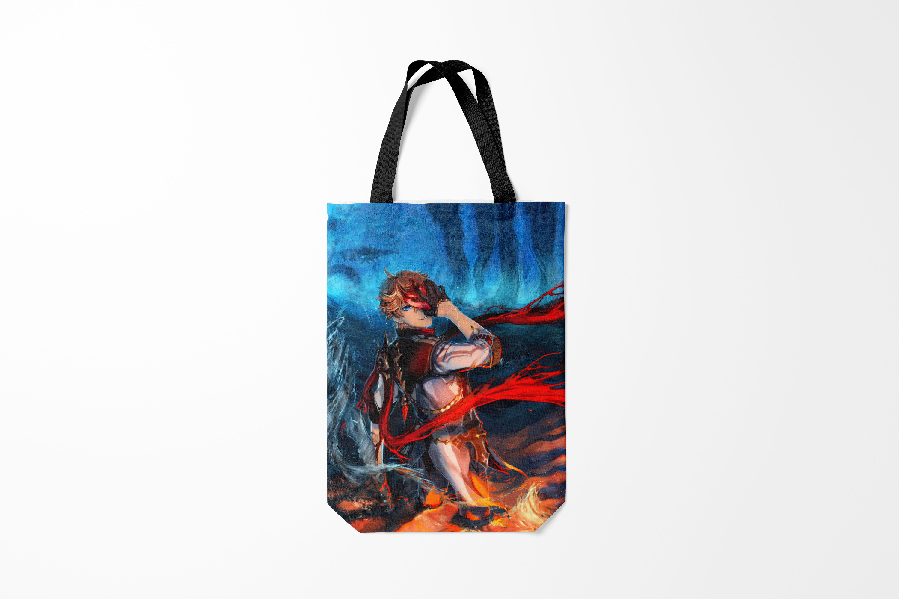 

Сумка шoппер унисекс Burnettie Genshin Impact Tartaglia art,, Genshin Impact Tartaglia art