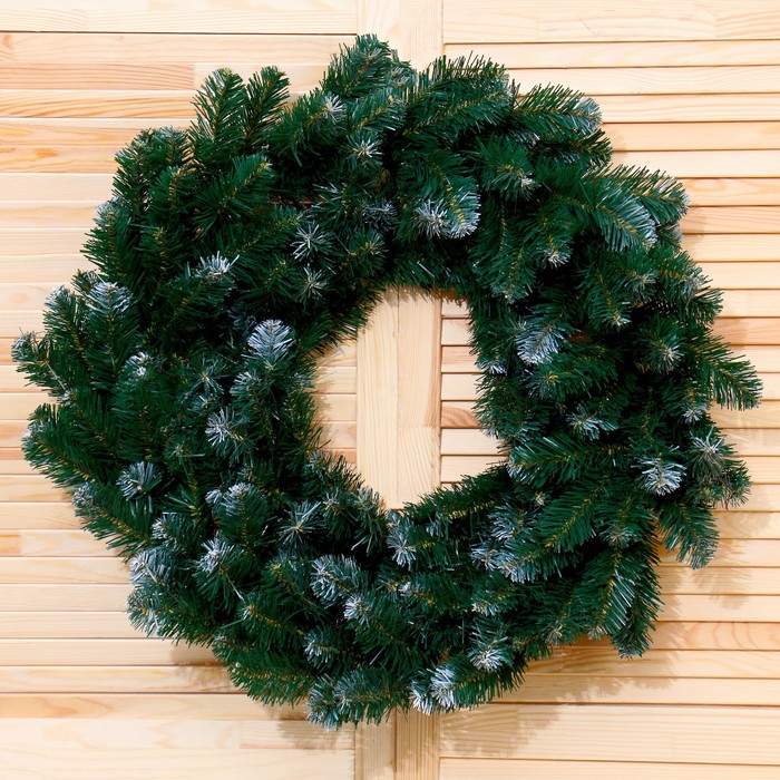 

Венок "Люкс" с белыми кончиками 60 см