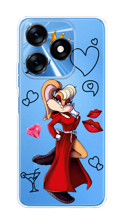 

Чехол на Tecno Spark 10/10C "Rich Lola Bunny", Красный;бежевый;оранжевый, 303550-6