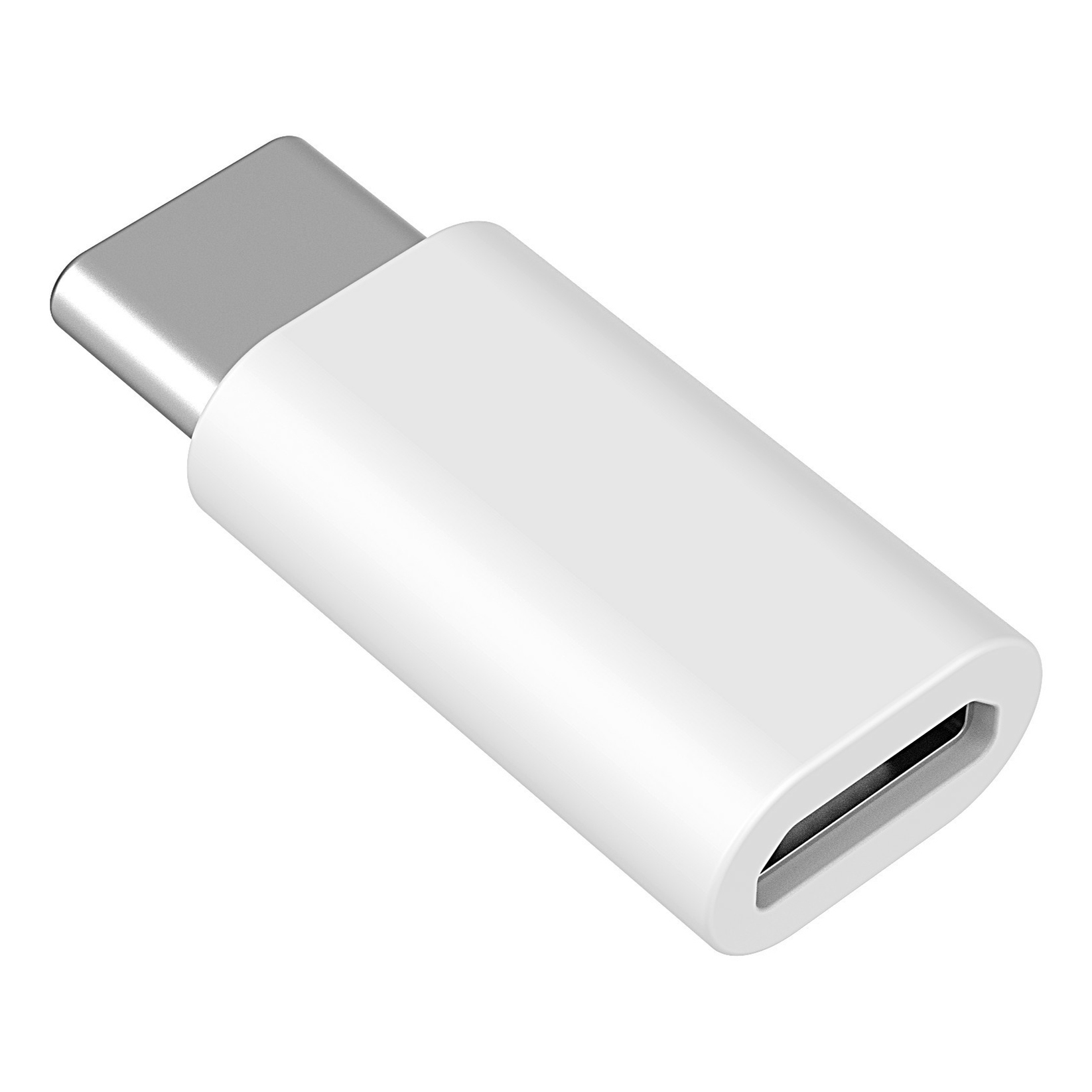 Адаптер для соединения кабельных сегментов Qilive micro USB - USB Type-C белый