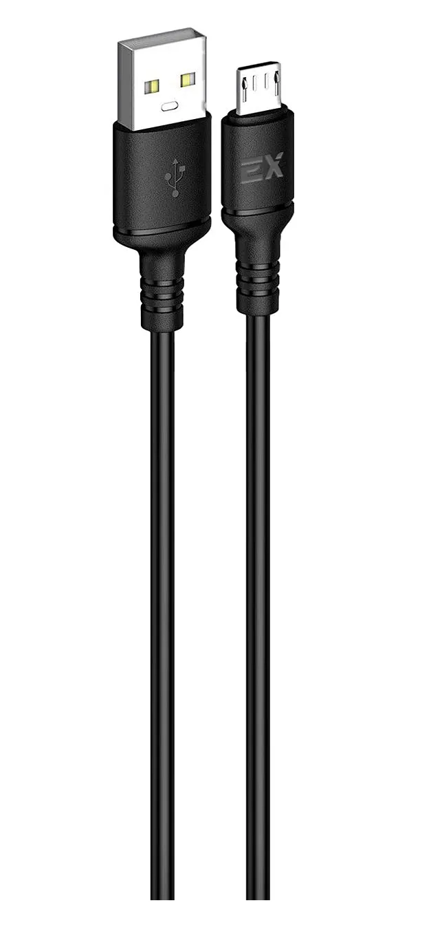 

Дата-кабель для зарядки и передачи данных Exployd EX1493 2,4А microUSB черный 1 м, EX1493