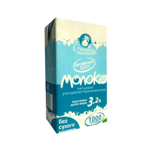 

Молоко 3,2% ультрапастеризованное 1 л Столица молока