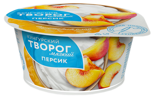

Творог Кунгурский молочный комбинат Персик 3,5% 120 г