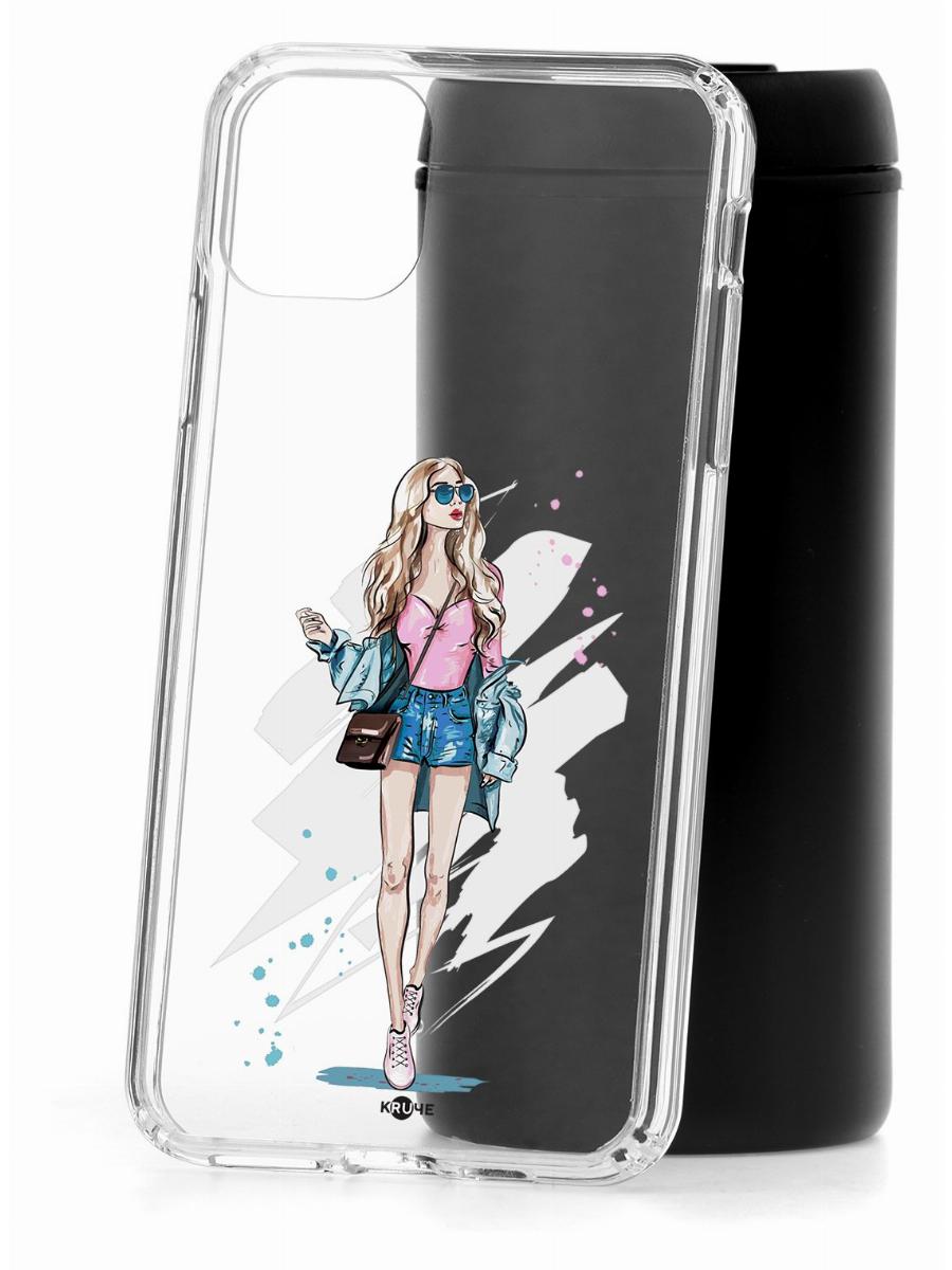 фото Чехол для iphone 11 pro max kruche print fashion girl кruче