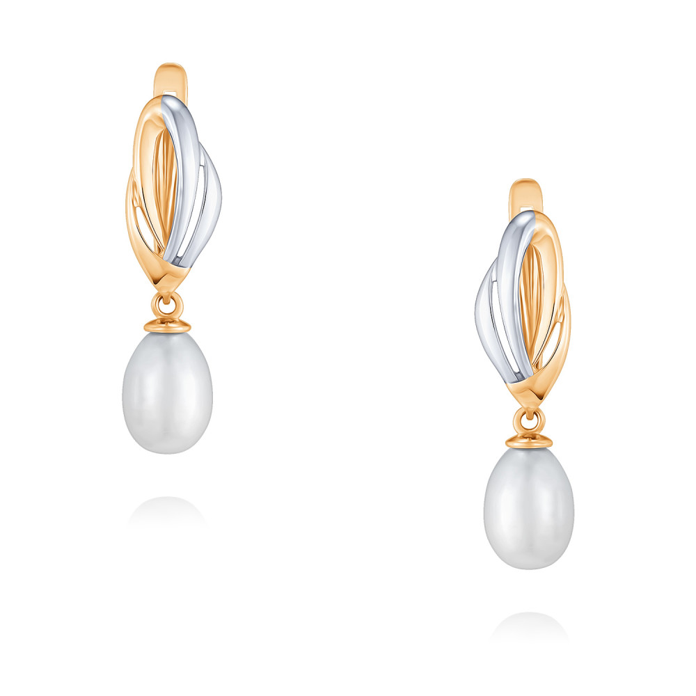 

Серьги подвески из красного золота ADAMAS 24041422/01-А50Д-727, жемчуг культивированный, 24041422/01-А50Д-727