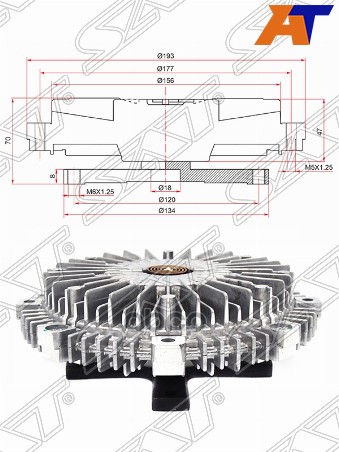 

SAT Вискомуфта MITSUBISHI PAJERO V7# 99-06 3.2 4m41