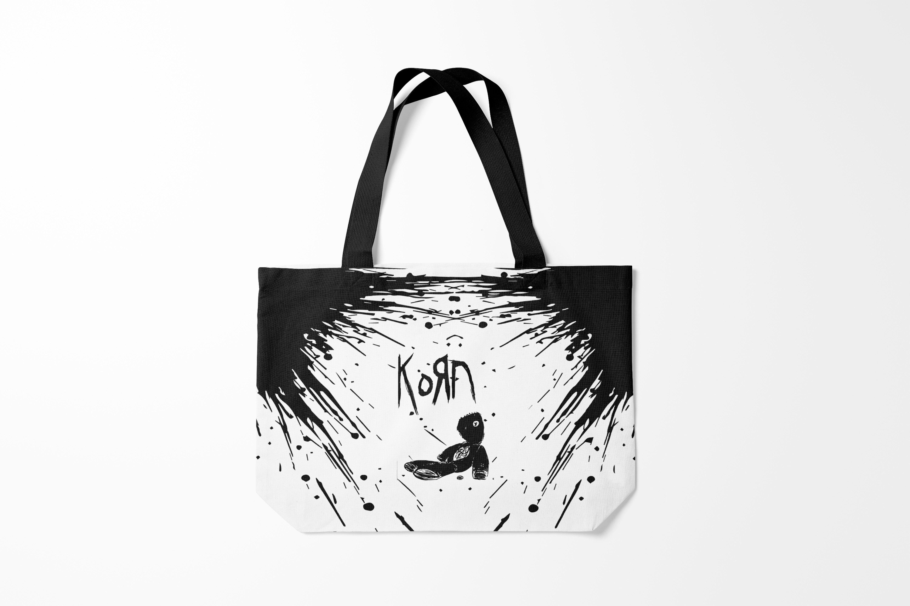 

Сумка шoппер унисекс Burnettie KoЯn korn, черный; белый, KoЯn korn