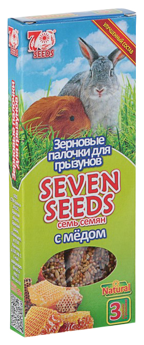 Лакомство для грызунов Seven Seeds Зерновые палочки с медом, 90 г