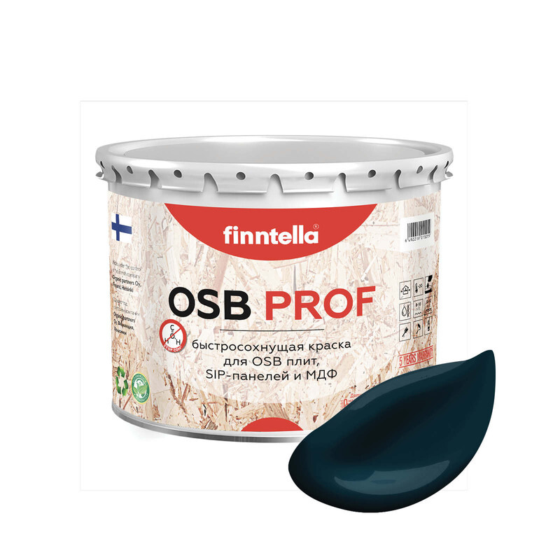 

Краска OSB Prof, UKONILMA темно-сине-зеленый, 2,7л, OSB PROF специализированная для ОСБ плит. Высокоадгезионная. Самогрунтующая.
