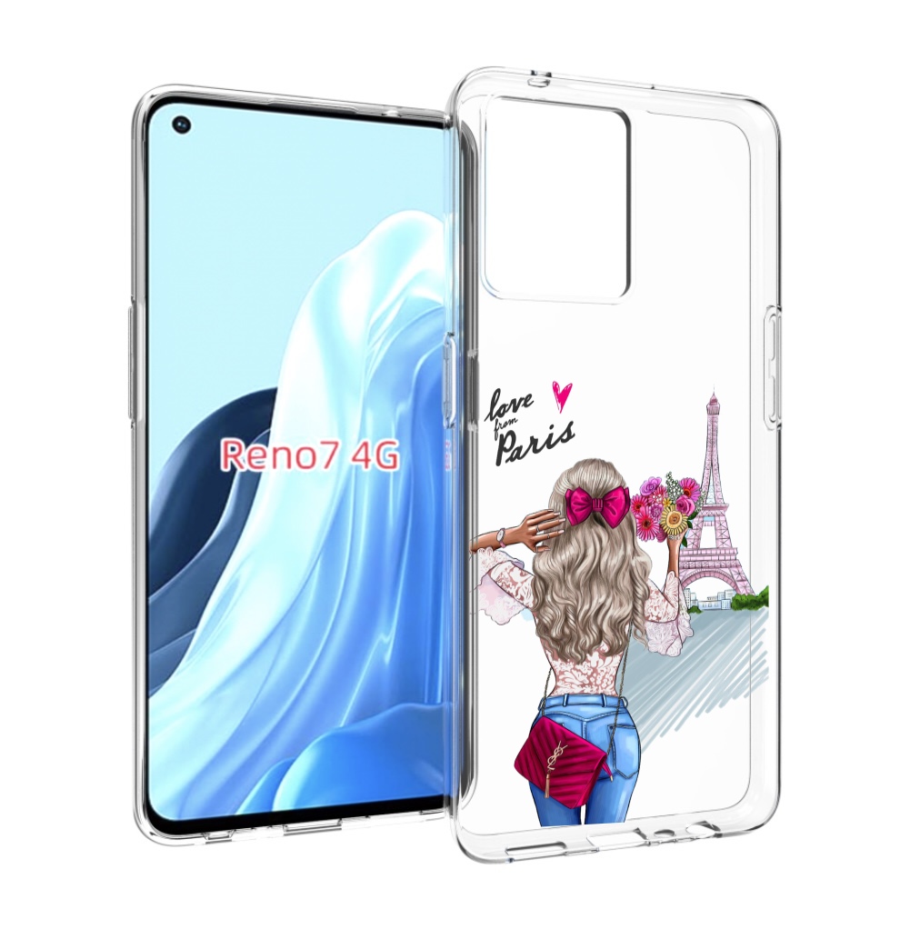 

Чехол MyPads Парижанка женский для OPPO RENO 7 4G, Прозрачный, Tocco